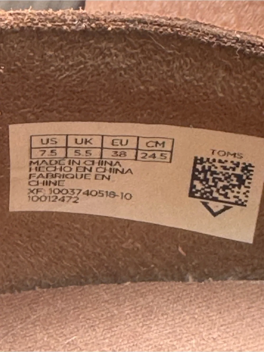 TOMS Shaye Camel Brown Suede Slip-On Ankle Booties Women’s 7.5